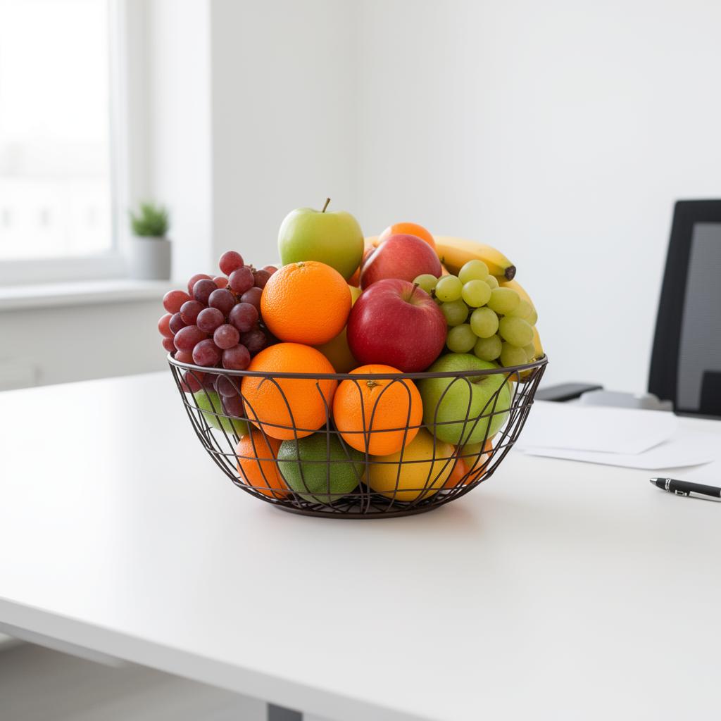 Fräsch frukt på ett modernt kontor